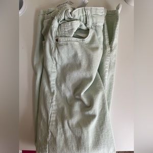 Mint green Zara straight leg jeans